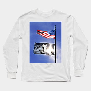 Post Cemetery- Flags Waving Long Sleeve T-Shirt